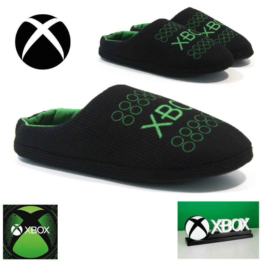Mens Slippers Xbox Slippers Size MENS OFFICIAL XBOX NOVELTY