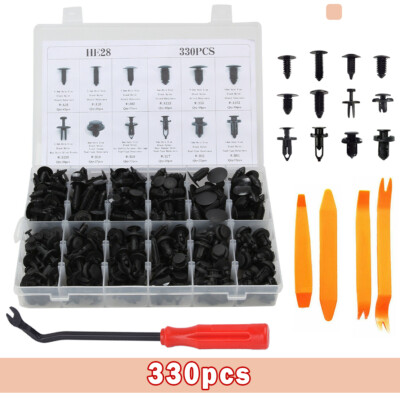 330x Automotive Push Pins Retainer Car Trim + Tools For GM Ford Toyota Honda