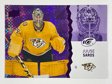 2023-24 Upper Deck Ice Juuse Saros Purple + Green Parallel