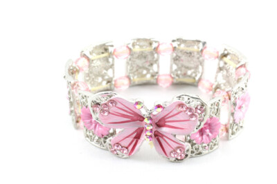 Pink Fascinating Austrian Rhinestone Crystal Bracelet BR 1351