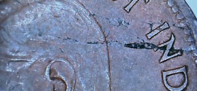 1975 1Cent AU58 ズレエラー 1938 Canada 1 Cent Penny Coin - EXTREMELY RARE SEVERE LAMINATION
