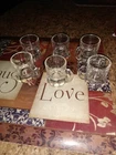 6 Glass Mini Mug Beer Shot Glasses Vintage 1 Federal Glass 5 Unmarked Set, Clear