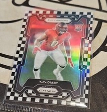 Yaya Diaby 2023 Prizm Football Black & White Checker Rookie Prizms SP Card #394