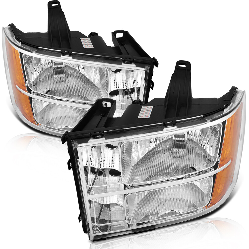 2007-2014 GMC Sierra Pair Headlight Assembly Left and Right Side