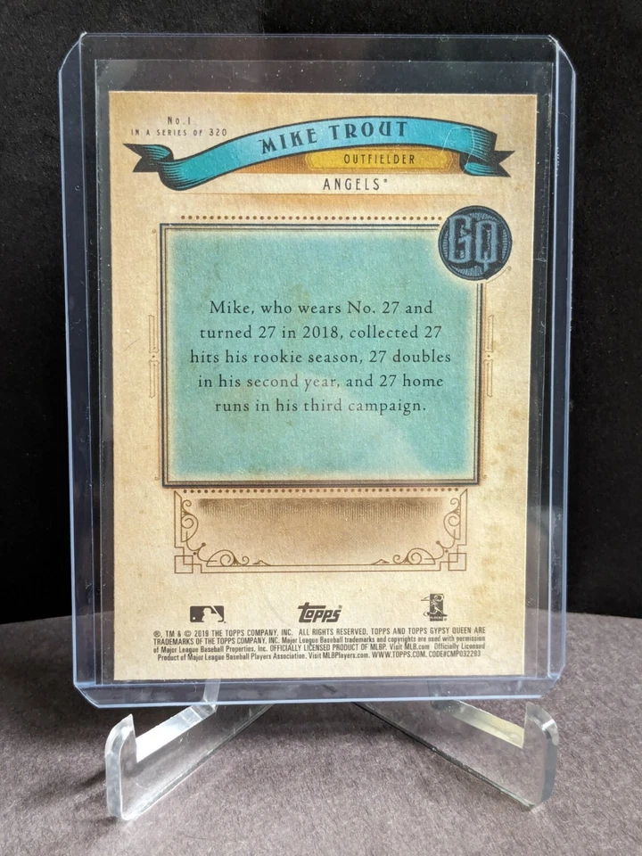 2019 Topps Gypsy Queen #1 Mike Trout - Image 2 of 2
