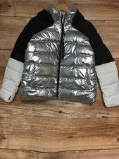 O'neills Silver And Black Quilted Puffer Jacket