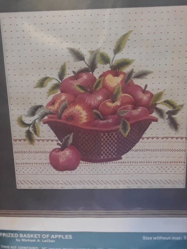 Elsa Williams Vintage Creative Crewel Work Prize Basket of Apples #00298 new - Picture 12 of 12