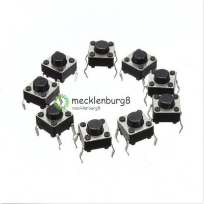 100PCS SPST Mini Micro Momentary Tactile Push PCB Button Switch 6x6 4.3mm-13mm
