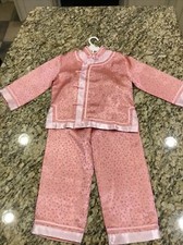 NWOT Asian Vintage Lian Lin Kids Size 12 Pink W/ Embroidery Entire Set 