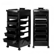 Carrello parrucchiere porta oggetti porta phon piastra spazzola con 5 cassetti