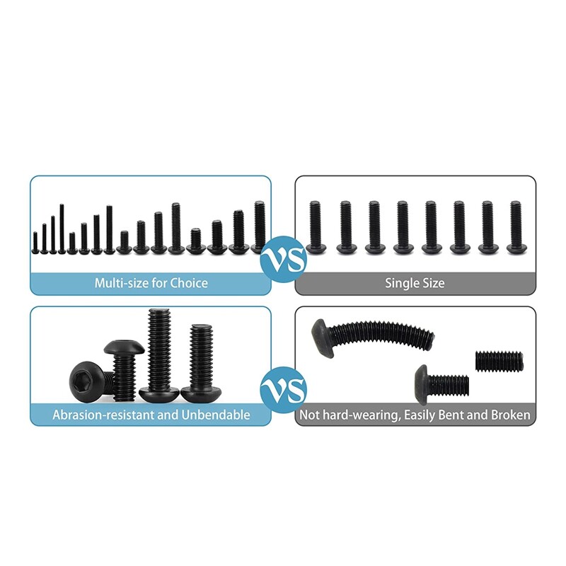 1600Pcs Metric Screw Assortment Metric Bolt Assortment Hex Socket Head 1600pcs-metric-screw-assortment-metric-bolt-assortment-hex-socket-head