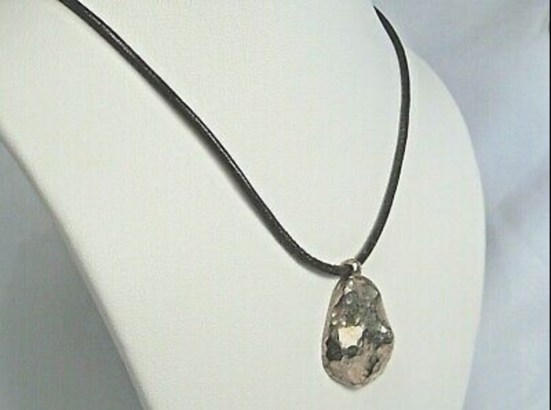 Ciondolo PEPITA Silpada Sterling SU MARRONE Collana In Pelle N1456 Ciondolo PEPITA Silpada Sterling SU MARRONE Collana In Pelle N1456