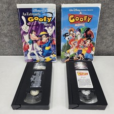 Disney's A Goofy Movie & An Extremely Goofy Movie VHS Tapes Lot NTSC Classic