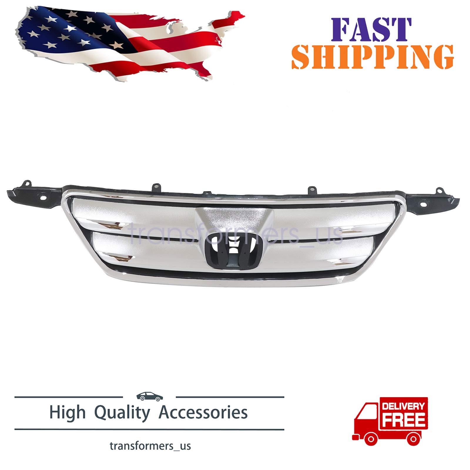 Fit 2005-2006 Honda CR-V Chrome 71122S9AA01 HO1200194 Grille Shell Assembly