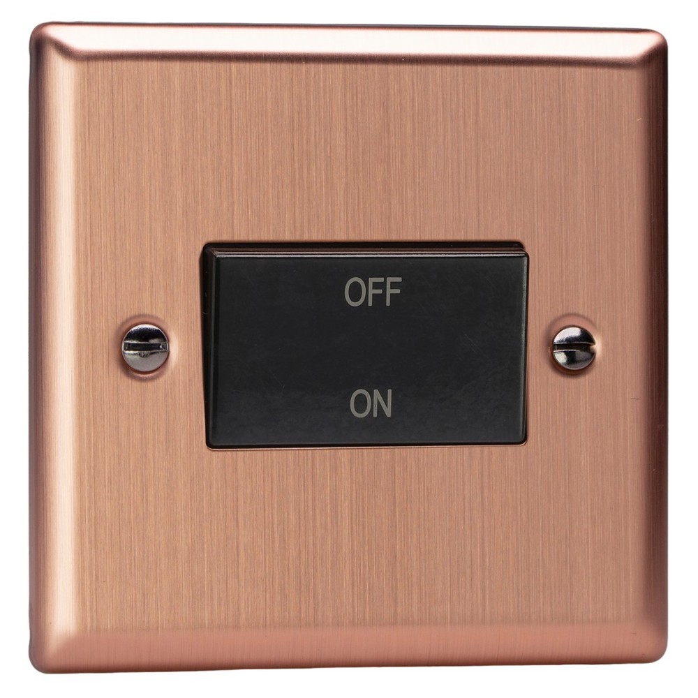 Varilight 10A Fan Isolating Switch, 3 Pole, Brushed Chrome (XYFIB.BC)