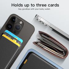 Magnetic Wallet Card Holder Intended for Apple Iphone with Magsafe, Wallet fo...