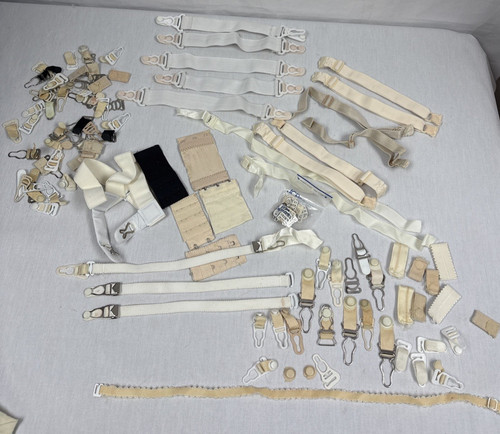 Vintage Lot Girdle Nylon Hose Fasteners Girdle Garter Hooks For PARTS