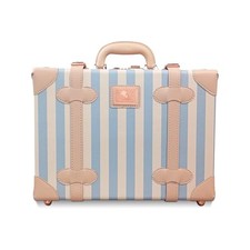 Baby Keepsake Case, Handmade Memory Storage Box, Newborn 16 inch blue strip