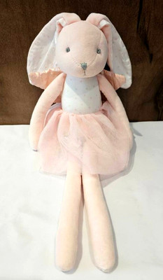 Ballerina Bunny Rabbit 16'' MODERN HOUSE KIDS Pink Plush Iridescent Wings Velvet