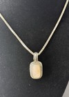Sterling Silver Italian Mother Of Pearl Pendant/necklace &Chain