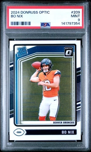 2024 PANINI DONRUSS OPTIC #209 BO NIX ROOKIE RC PSA 9