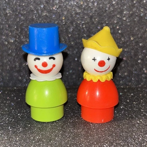 VINTAGE 135 Or 991 Fisher Price Little People Figure Clown Lot Family Circus  36