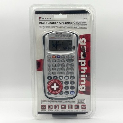 Sentry 250-Function Graphing Scientific Calculator Silver CA756 School Math NEW