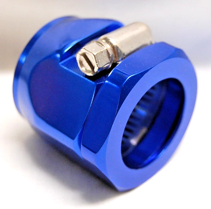 Magna Clamp 1" ID Blue Anodized Aluminum Heater Hose Fuel Line End 1.5" Max OD - Image 3 of 4