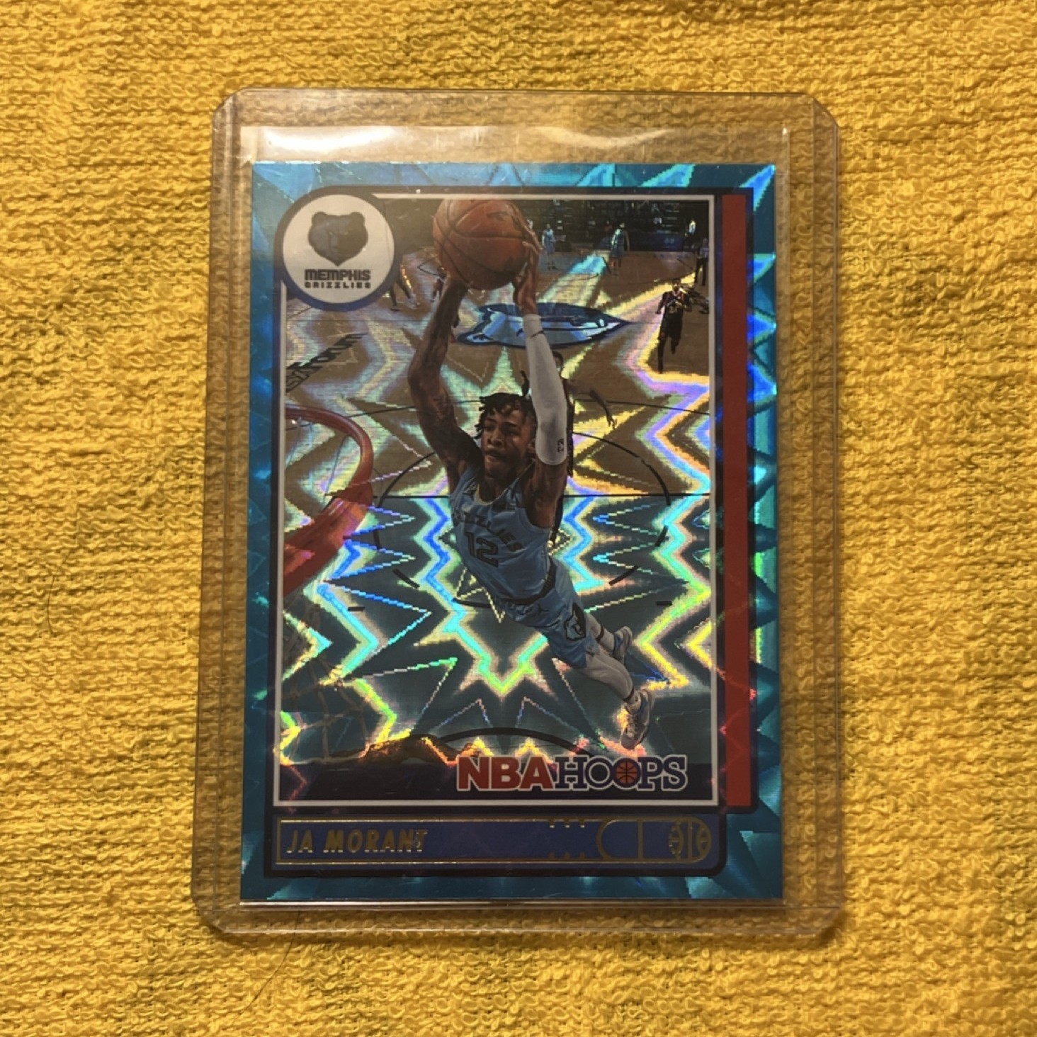 Panini 2021-22 NBA Hoops Ja Morant #132 Memphis Grizzlies Teal Explosion 