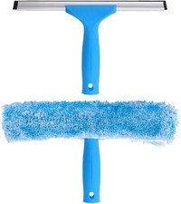 MR.SIGA Professional Window Cleaning Combo - Squeegee & Microfiber Window Scrubb
