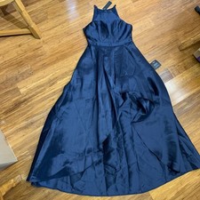 Lulus Broadway Show High Low Maxi Dress Size Medium Navy Formal Party Elegant