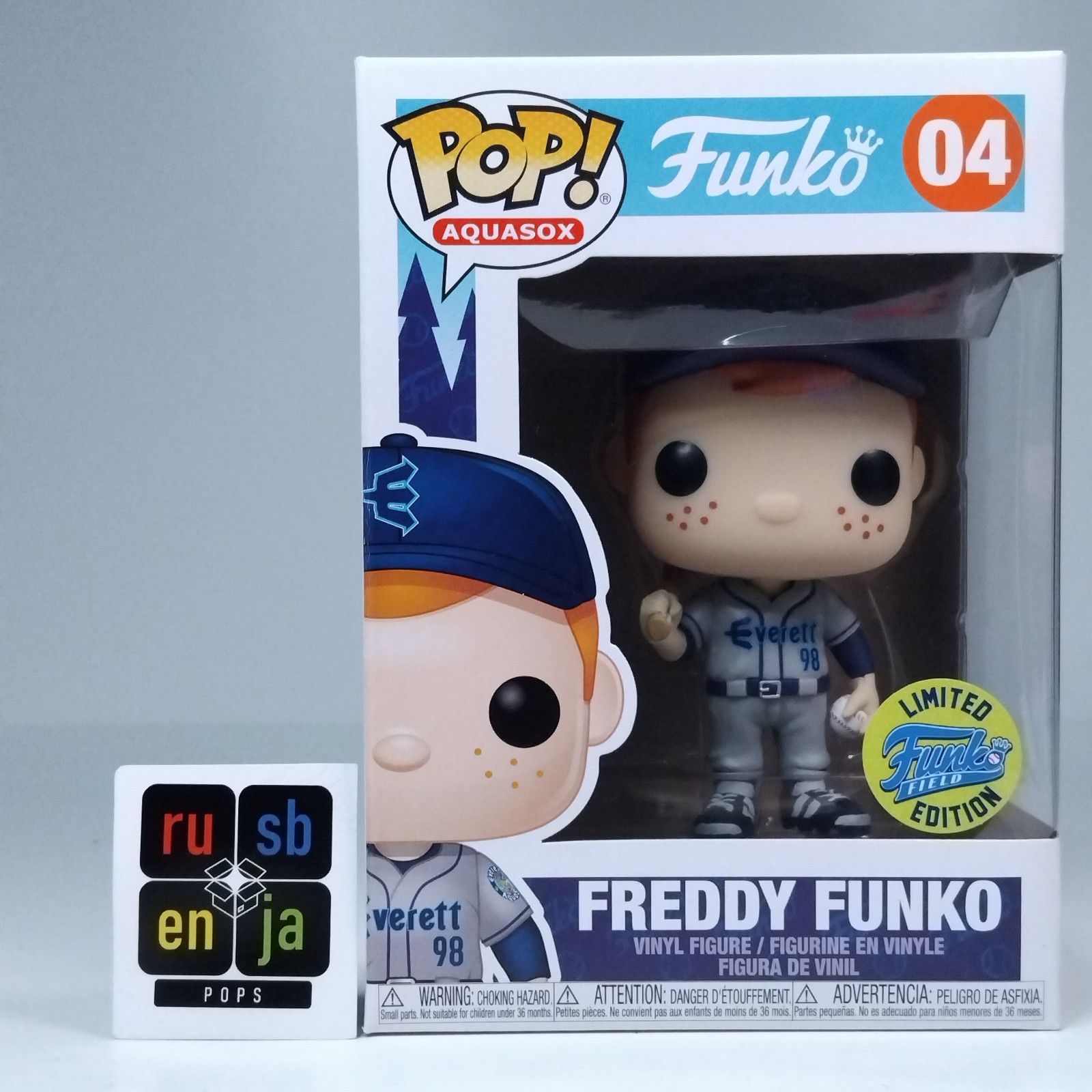 Funko Pop! Deportes Béisbol Freddy Funko Gris Aquasox Funko Presentado Exclusivo #04