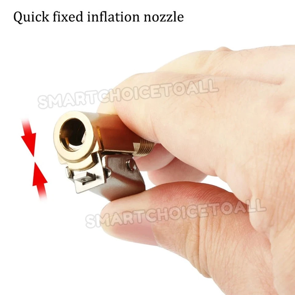 2PCS 8MM Car Tyre Wheel Tire Air Chuck Inflator Pump Valve Clip Connector Adapte - image 4 of 4