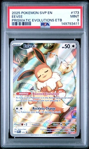 2025 POKEMON SVP EN-SV BLACK STAR PROMO #173 EEVEE PSA 9