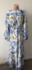 Women’s SIX STORIES Long Dress Blue Floral BNWT Size UK 10 Aprox10/12/14