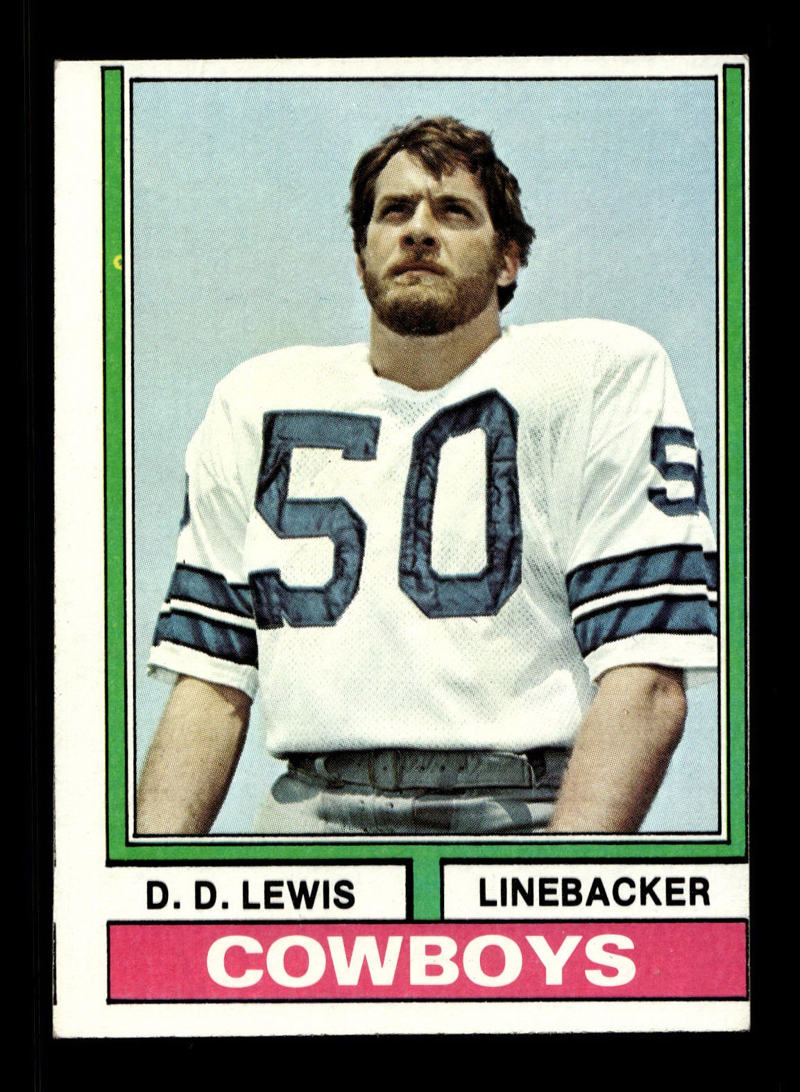 1974 Topps #303 D.D. Lewis COWBOYS ROOKIE