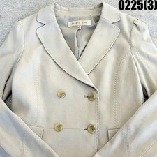 M Plastic Island Double Button Short Jacket Beige Size 0225