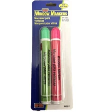 Hy-Ko Pink & Green Neon Window Marker (2-Pack)A40617