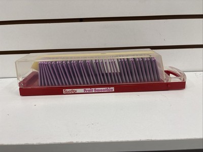 Sizzix Sizzlits Fruit Smoothie Alphabet Die Set 35 Dies Font Storage Case