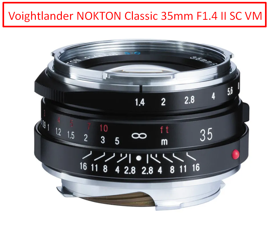 Voightlander NOKTON Classic 35mm F1.4 II SC VM Mount Single Coated