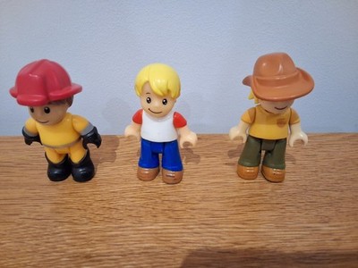 3 Mega Bloks Junior Builders - Feuerwehrmann, Junge & Cowboy Figuren