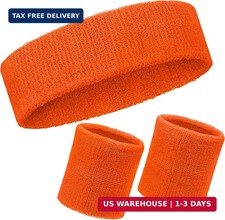 3 Pack Neon Sweatbands Set, 80s Headband and Wristband for Women Men