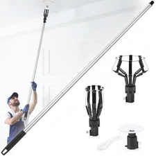 12FT Light Bulb Changer for High Ceilings, Light Bulb Changer with Baskets an...