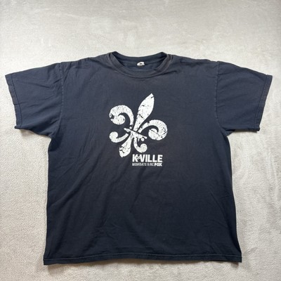 K Ville Fox Tv Promo T Shirt Men s Size XL Black Faded Y2K #789