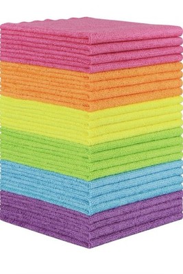 Microfiber Cleaning Cloths Lint Free Streak Free Highly Absorbent, 24 Pack