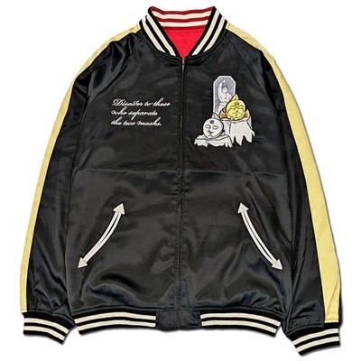 Kinnikuman The Six Devil Knight Souvenir Jacket Embroidery XL Kinnikuman The Six Devil Knight Souvenir Jacket Embroidery XL