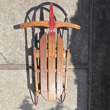 Vintage Flexible Flyer Wooden Runner Snow Sled — listing 3