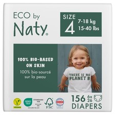 Baby Diapers Size 4 156 Count Plant Based Eco Friendly by Naty Great