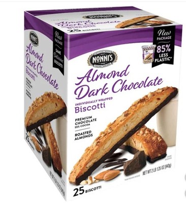 Almond Dark Chocolate Biscotti: 25 Count, 2lb,1.25 oz (943 g)