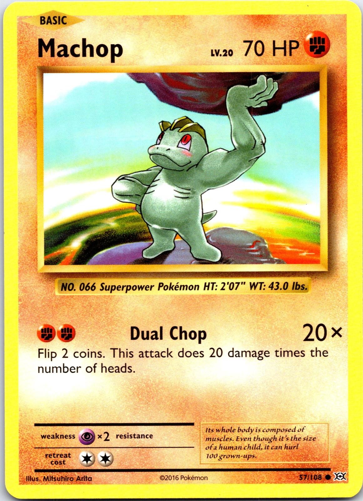 Machop 57/108 Common Evolutions Pokemon NM